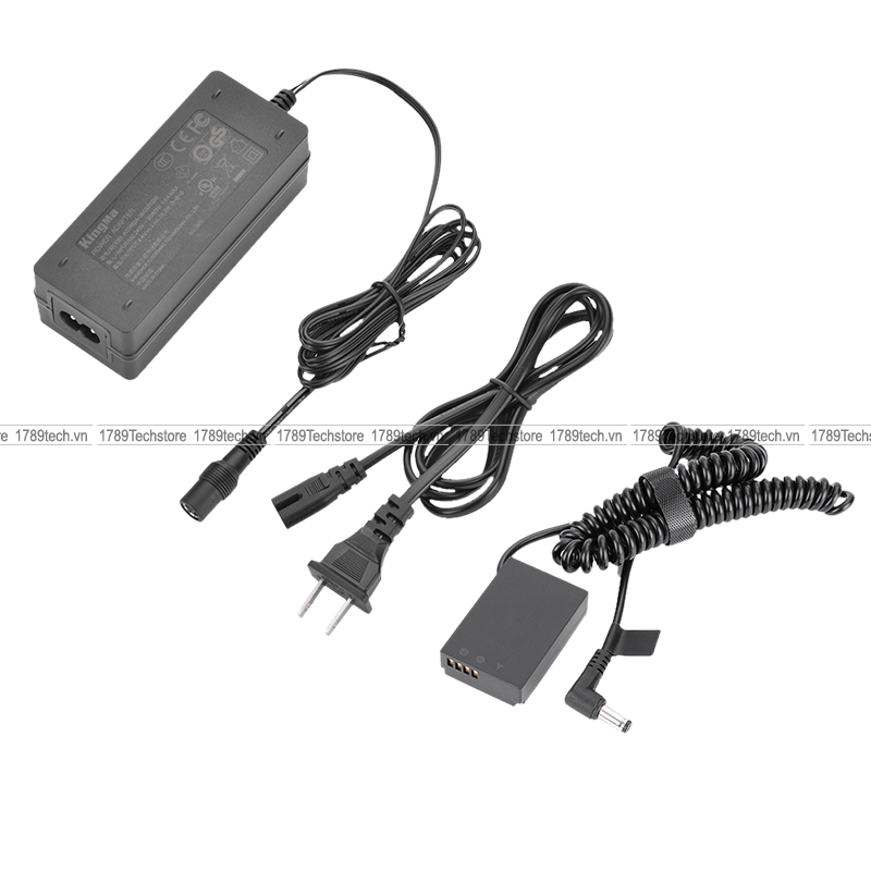 Bộ pin giả Kingma và nguồn điện EU Plug Power Adapter (E12)